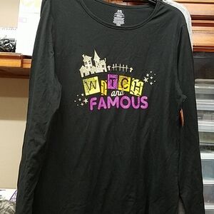 Halloween Witch and Famous Long Sleeve Tee XL